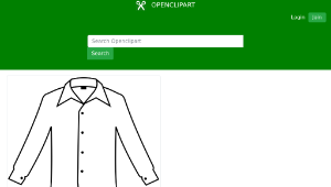 openclipart圖庫：Simple white shirt縮圖