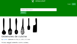 openclipart圖庫：Ustensiles de cuisine縮圖