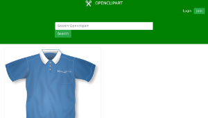 openclipart圖庫：Blue Polo Shirt Remix