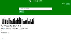 openclipart圖庫：Cityscape Skyline縮圖