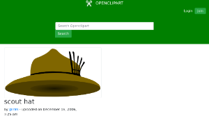 openclipart圖庫：scout hat縮圖