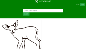 openclipart圖庫：fawn outline-資源代表圖