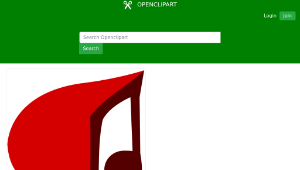 openclipart圖庫：Love Music縮圖