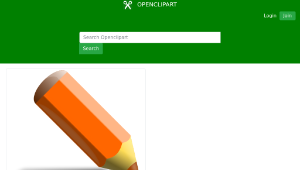 openclipart圖庫：Orange pencil縮圖