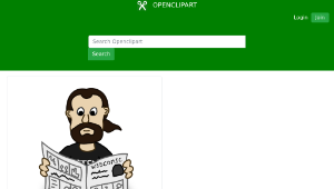 openclipart圖庫：Comic characters: Newspaper縮圖