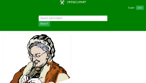openclipart圖庫：Knitting Granny-資源代表圖