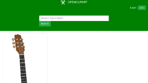 openclipart圖庫：guitar 1