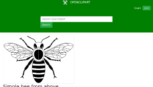 openclipart圖庫：Simple bee from above縮圖