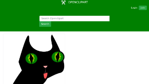 openclipart圖庫：Black Cat