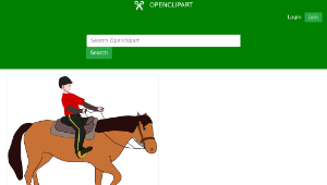 openclipart圖庫：Horse Riding Lesson縮圖