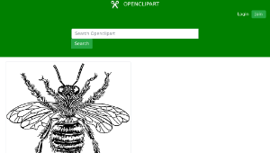 openclipart圖庫：Bee queen縮圖