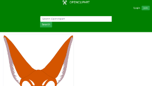openclipart圖庫：Fox mask縮圖
