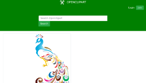 openclipart圖庫：Chromatic Peacock 2 No Background縮圖