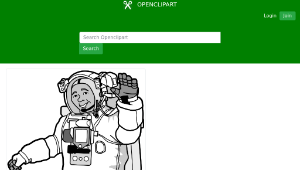 openclipart圖庫：smiling astronaut-資源代表圖