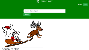 openclipart圖庫：Santa rabbit-資源代表圖