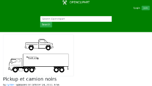 openclipart圖庫：Pickup et camion noirs-資源代表圖