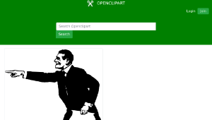 openclipart圖庫：man pointing縮圖