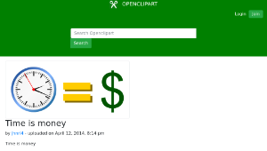 openclipart圖庫：Time is money-資源代表圖