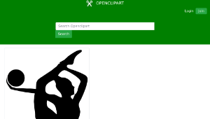 openclipart圖庫：Rhythmic Gymnastics Ball-資源代表圖