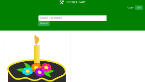openclipart圖庫：Chocolate Birthday Cake縮圖