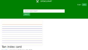 openclipart圖庫：Tan index card縮圖