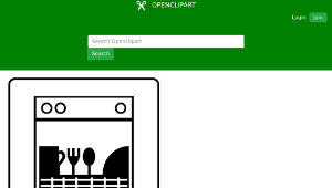 openclipart圖庫：Hotel Icon Room Has Dishwasher縮圖
