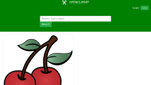 openclipart圖庫：Two cherries縮圖