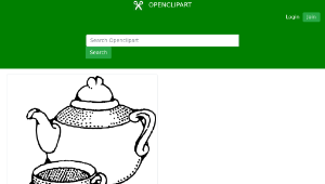 openclipart圖庫：teapot and cup縮圖