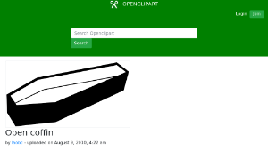 openclipart圖庫：Open coffin-資源代表圖