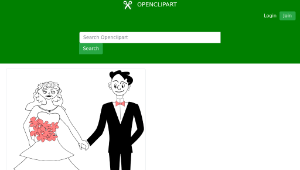 openclipart圖庫：Bride and Groom縮圖