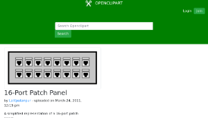 openclipart圖庫：16-Port Patch Panel縮圖