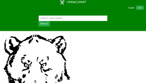 openclipart圖庫：bear head縮圖