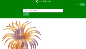 openclipart圖庫：sea â€‹â€‹anemone縮圖