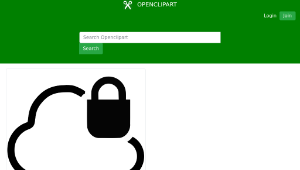 openclipart圖庫：Secure Cloud縮圖