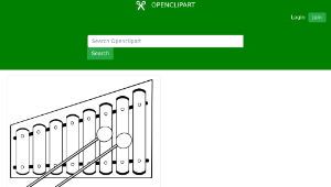 openclipart圖庫：Xylophone (outline)縮圖
