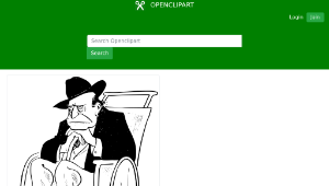 openclipart圖庫：Old Man in a Wheelchair-資源代表圖