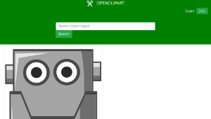 openclipart圖庫：Cute Robot Head (Same Eyes)縮圖