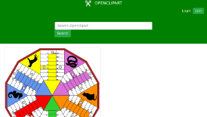 openclipart圖庫：6 player parchís board縮圖