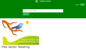 openclipart圖庫：Free Vector Tweeting Bird縮圖