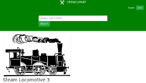 openclipart圖庫：Steam Locomotive 3縮圖