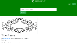 openclipart圖庫：Title Frame縮圖