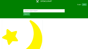 openclipart圖庫：Yellow Moon And Star icon