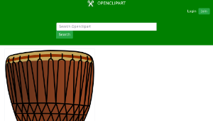 openclipart圖庫：African Drum 2-資源代表圖