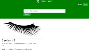 openclipart圖庫：Eyelash 2縮圖
