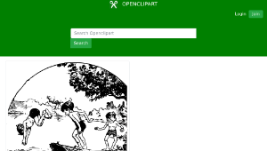 openclipart圖庫：Kids at Swimming Hole-資源代表圖