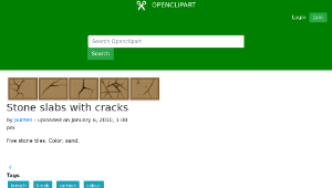 openclipart圖庫：Stone slabs with cracks縮圖