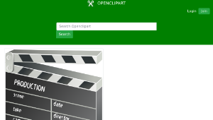 openclipart圖庫：other movie clapper-board
