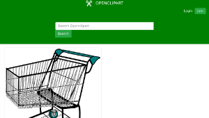 openclipart圖庫：carrinho de supermercado-資源代表圖