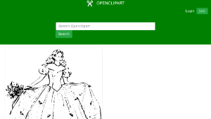 openclipart圖庫：Architetto -- principessa bw縮圖