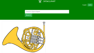 openclipart圖庫：French Horn-資源代表圖